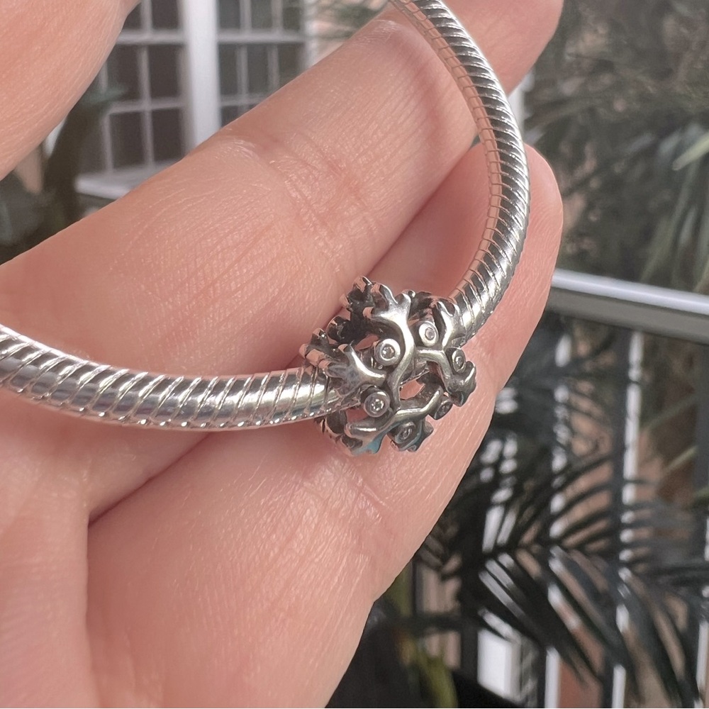 Silver Snowflake Charm - Picture 8 of 9